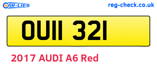 OUI1321 are the vehicle registration plates.