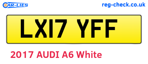 LX17YFF are the vehicle registration plates.