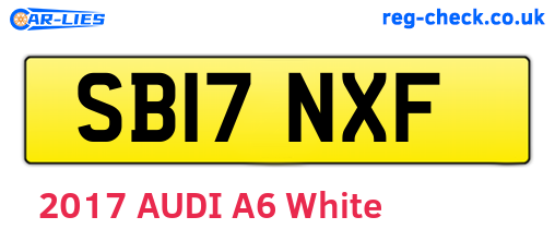 SB17NXF are the vehicle registration plates.