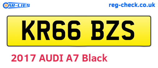 KR66BZS are the vehicle registration plates.