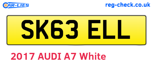 SK63ELL are the vehicle registration plates.