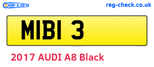 MIB13 are the vehicle registration plates.
