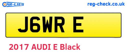 J6WRE are the vehicle registration plates.