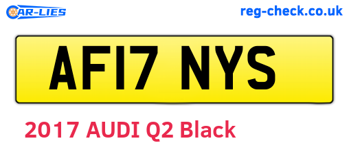 AF17NYS are the vehicle registration plates.