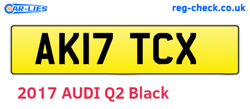 AK17TCX are the vehicle registration plates.