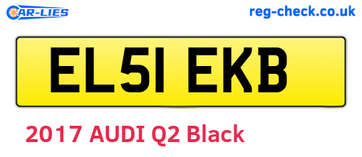 EL51EKB are the vehicle registration plates.