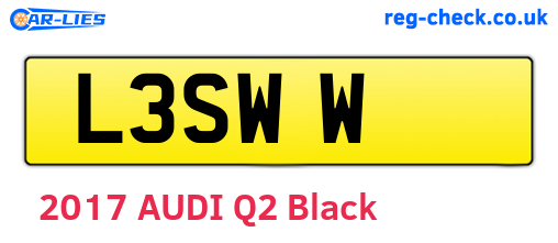 L3SWW are the vehicle registration plates.