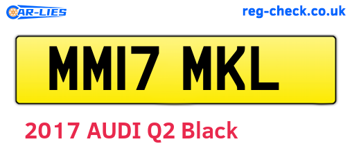 MM17MKL are the vehicle registration plates.