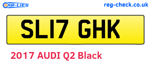 SL17GHK are the vehicle registration plates.