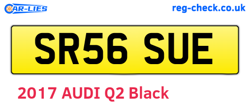 SR56SUE are the vehicle registration plates.