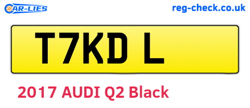 T7KDL are the vehicle registration plates.