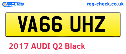 VA66UHZ are the vehicle registration plates.
