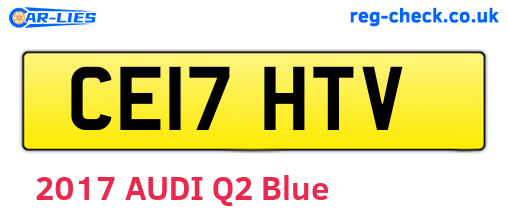 CE17HTV are the vehicle registration plates.