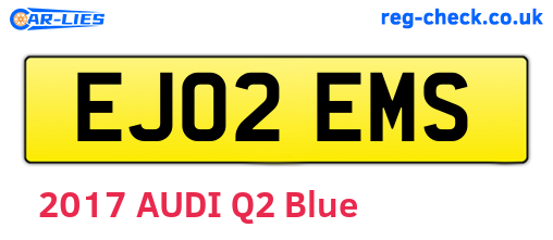 EJ02EMS are the vehicle registration plates.