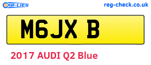 M6JXB are the vehicle registration plates.