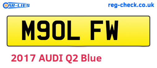 M90LFW are the vehicle registration plates.