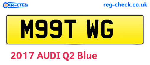 M99TWG are the vehicle registration plates.