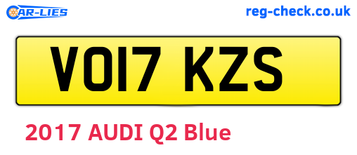 VO17KZS are the vehicle registration plates.