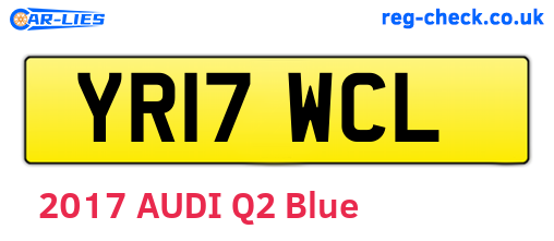 YR17WCL are the vehicle registration plates.