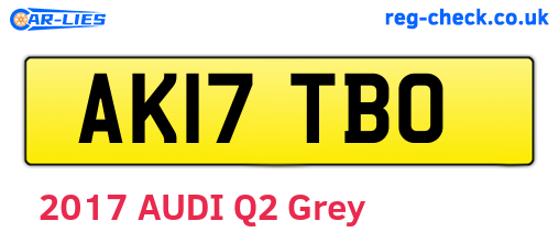 AK17TBO are the vehicle registration plates.
