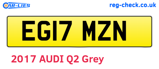 EG17MZN are the vehicle registration plates.