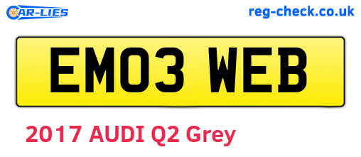 EM03WEB are the vehicle registration plates.