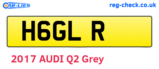 H6GLR are the vehicle registration plates.