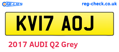KV17AOJ are the vehicle registration plates.
