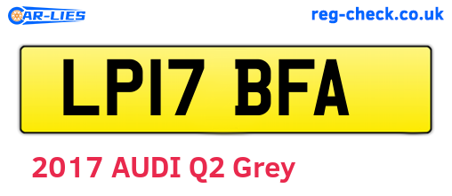 LP17BFA are the vehicle registration plates.
