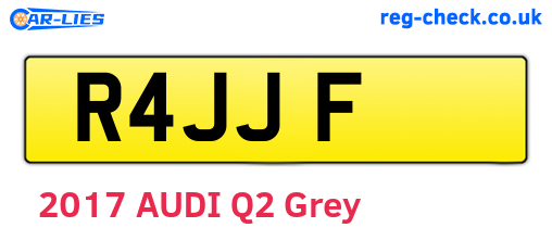R4JJF are the vehicle registration plates.
