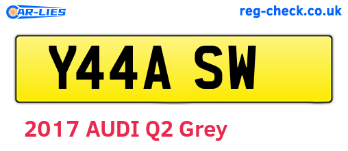 Y44ASW are the vehicle registration plates.