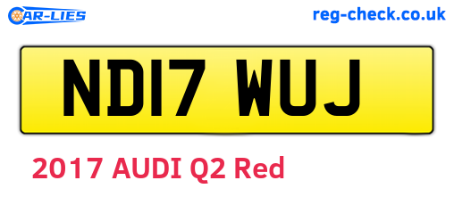 ND17WUJ are the vehicle registration plates.