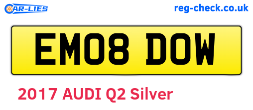 EM08DOW are the vehicle registration plates.