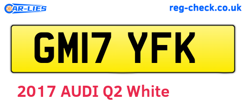 GM17YFK are the vehicle registration plates.