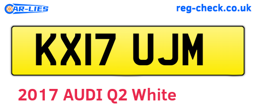 KX17UJM are the vehicle registration plates.