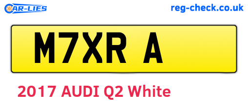 M7XRA are the vehicle registration plates.