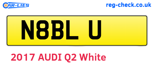N8BLU are the vehicle registration plates.