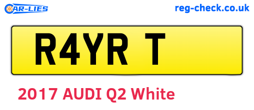 R4YRT are the vehicle registration plates.