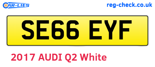 SE66EYF are the vehicle registration plates.