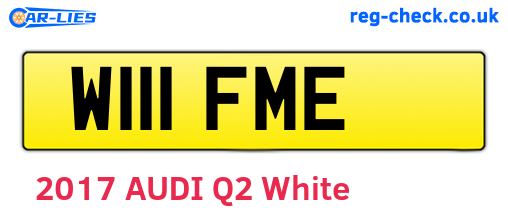 W111FME are the vehicle registration plates.