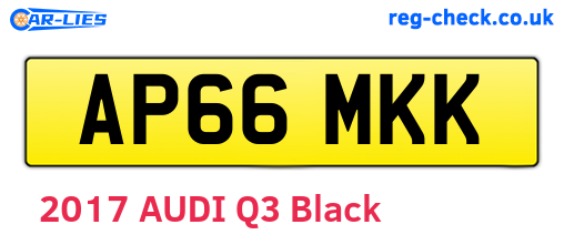 AP66MKK are the vehicle registration plates.