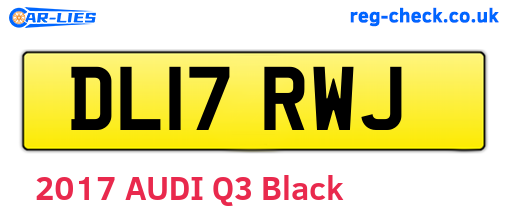 DL17RWJ are the vehicle registration plates.