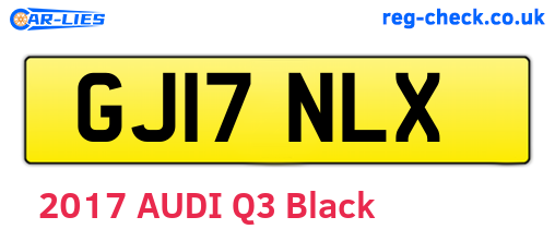 GJ17NLX are the vehicle registration plates.