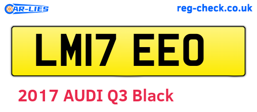 LM17EEO are the vehicle registration plates.