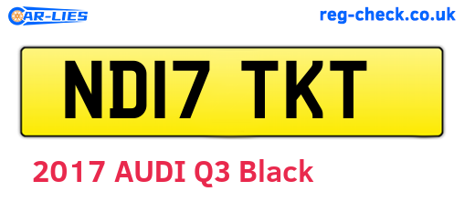 ND17TKT are the vehicle registration plates.