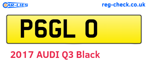 P6GLO are the vehicle registration plates.