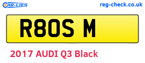R8OSM are the vehicle registration plates.