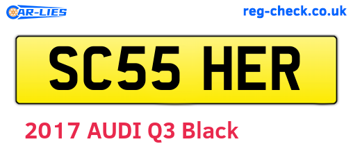SC55HER are the vehicle registration plates.