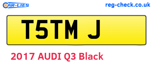 T5TMJ are the vehicle registration plates.