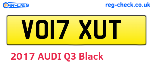 VO17XUT are the vehicle registration plates.